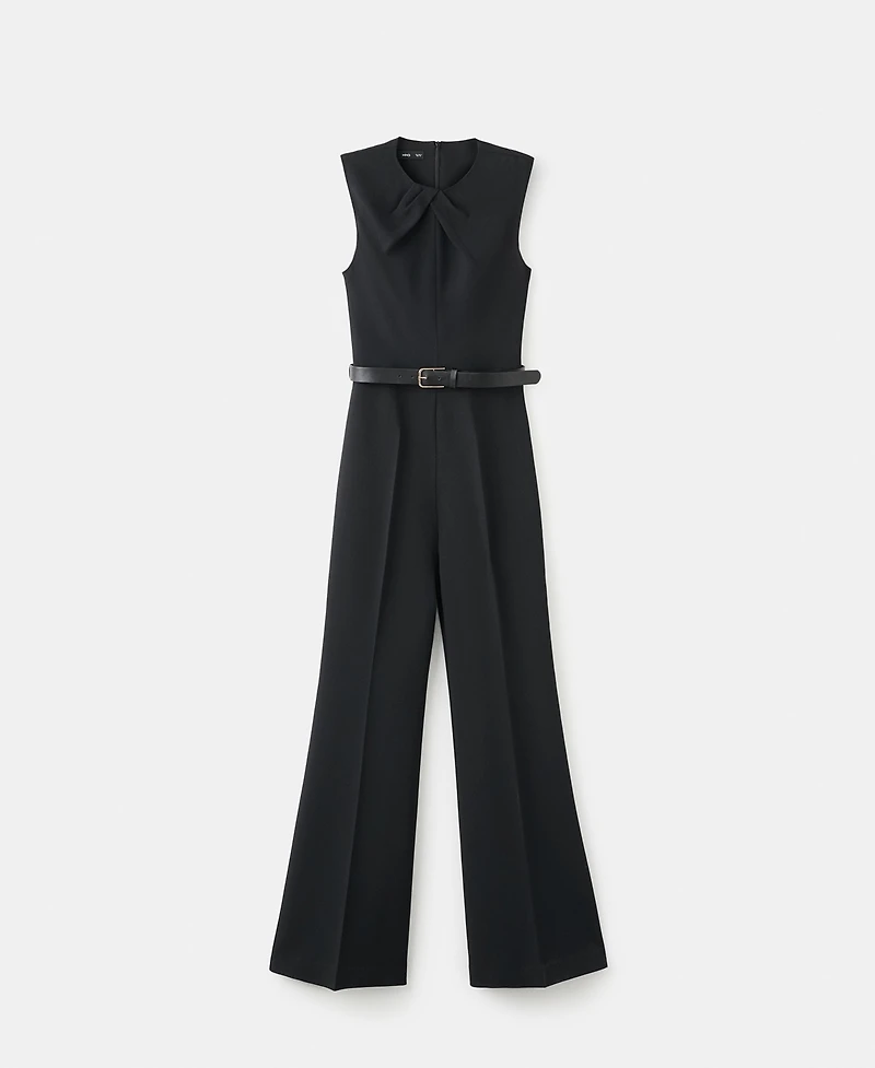 Mango Women's Draped Detail Belt Jumpsuit