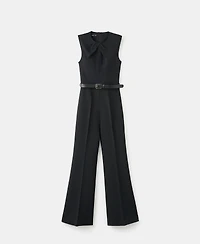 Mango Women's Draped Detail Belt Jumpsuit