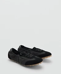 Mango Women's Mixed Suede Trainers