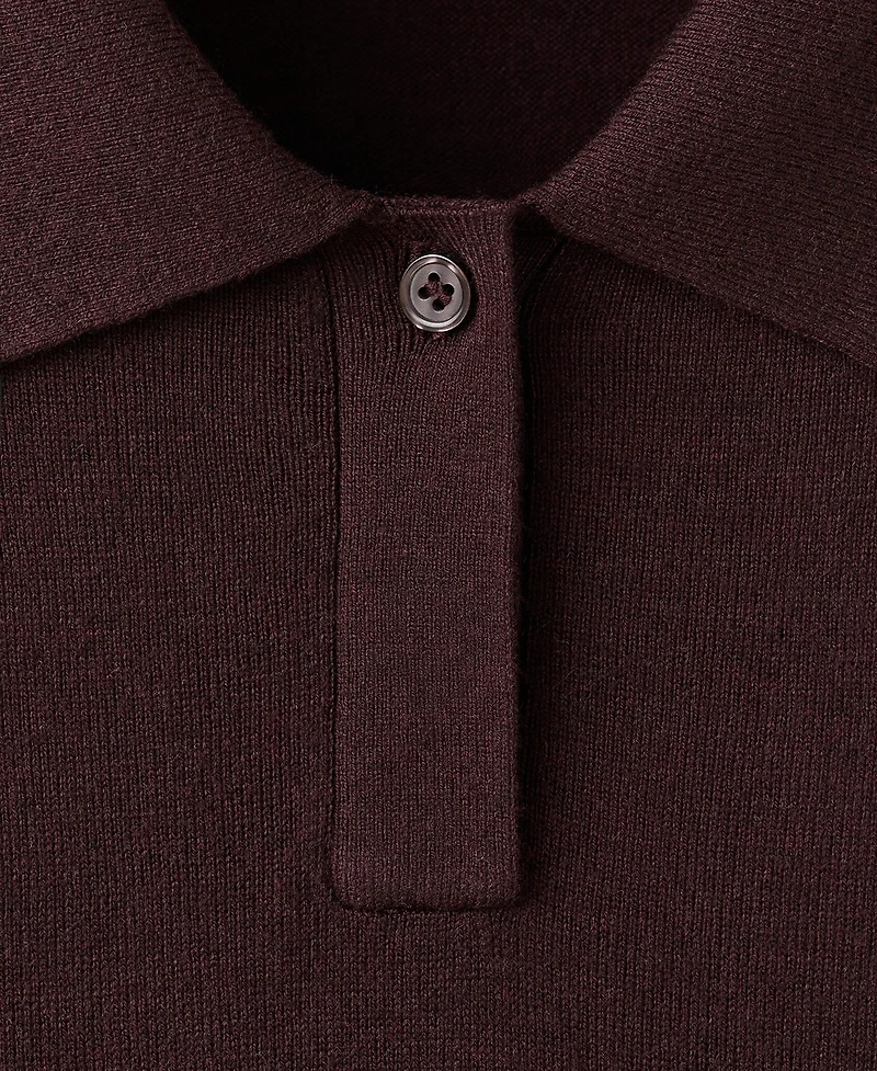 Mango Women's Knitted Polo-Neck Sweater