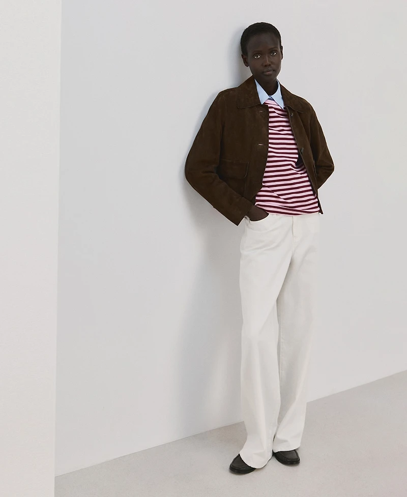 Mango Women's Striped Short-Sleeved T-Shirt