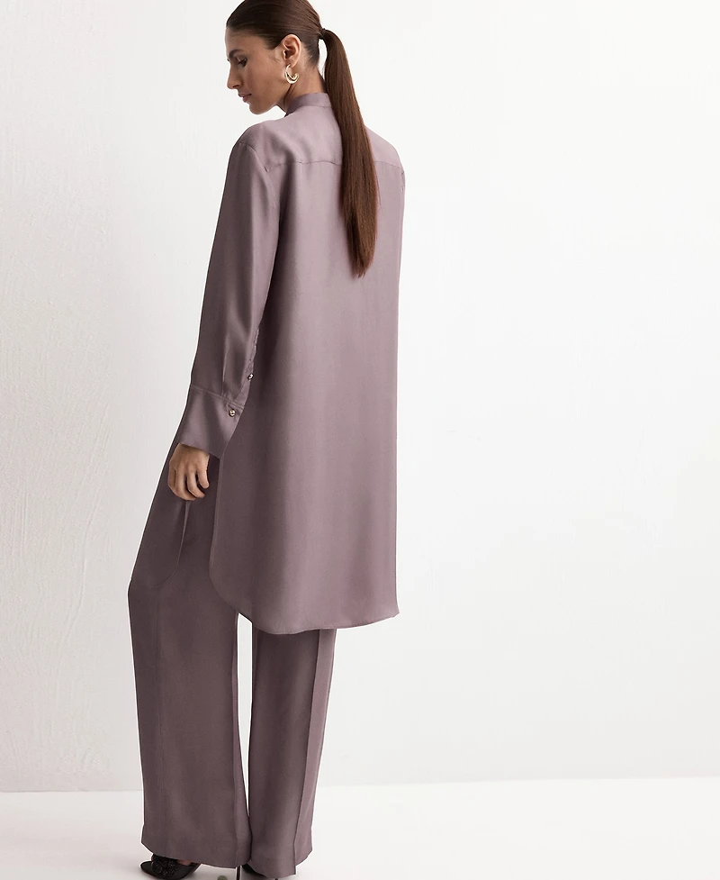 Mango Women's Straight Mid-Rise Pants