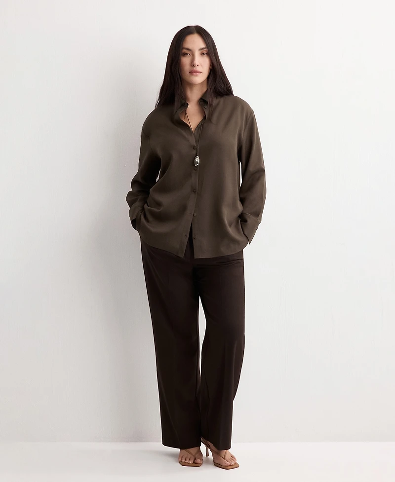 Mango Women's Straight Lyocell Shirt