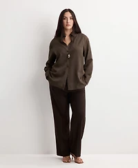 Mango Women's Straight Lyocell Shirt