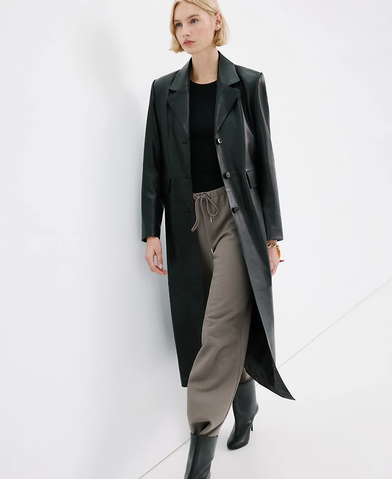 Mango Women's Elastic Waist Cotton Pants