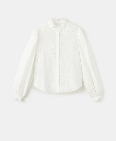 Mango Women's Floral Embroidery Blouse