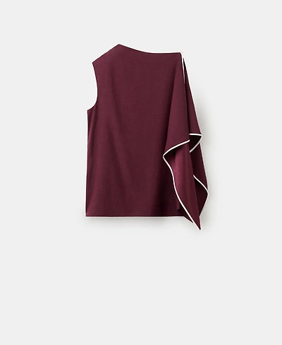 Mango Women's Ruffle Asymmetric Blouse