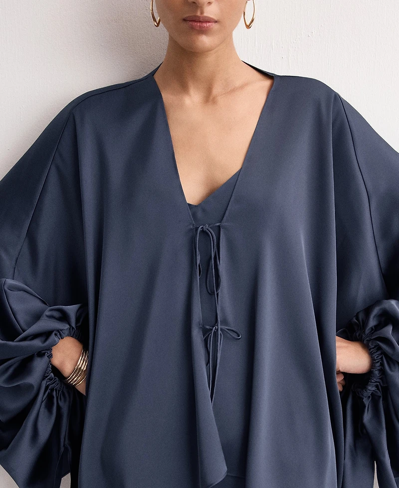 Mango Women's Puffed Sleeves Top