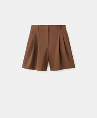 Mango Women's Straight Pinstripe Bermuda Shorts