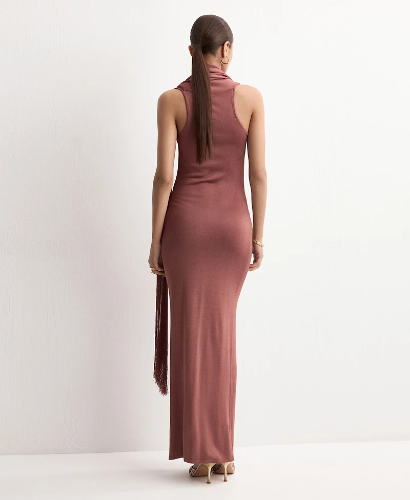 Mango Women's Knit Shawl Dress