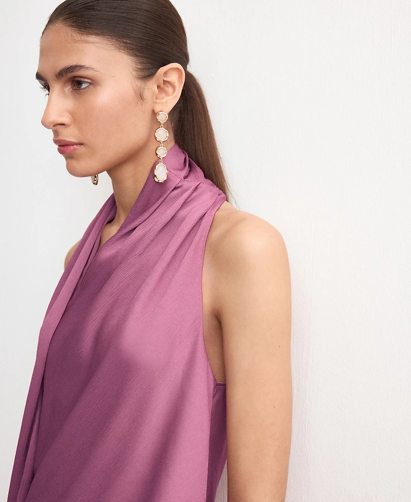 Mango Women's Scarf Neck Top