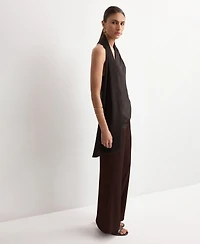 Mango Women's Scarf Neck Top