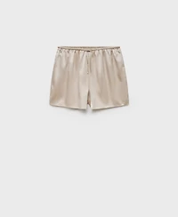 Mango Women's Silk Pajama Shorts