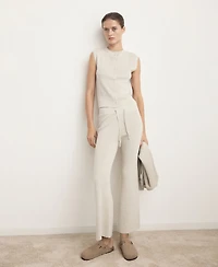 Mango Women's Cotton Linen Knitted Gilet