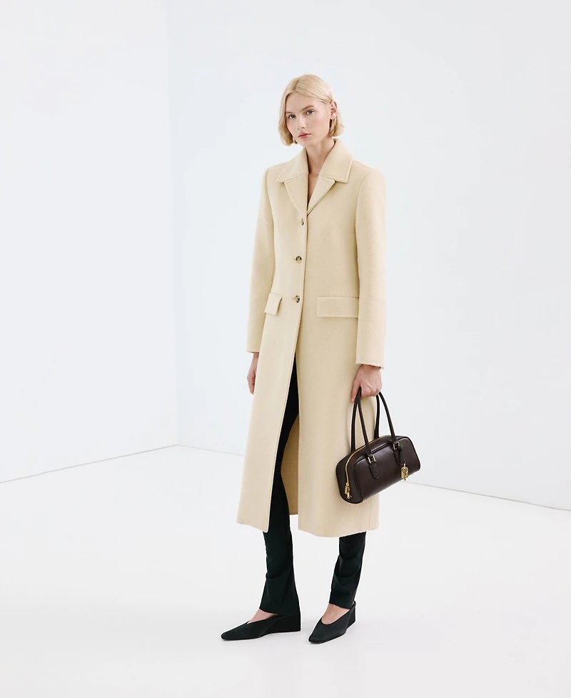 Mango Women's Buttoned Wool Coat