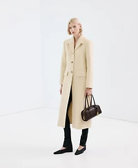 Mango Women's Buttoned Wool Coat