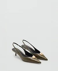 Mango Women's Croc-Leather Effect Shoes