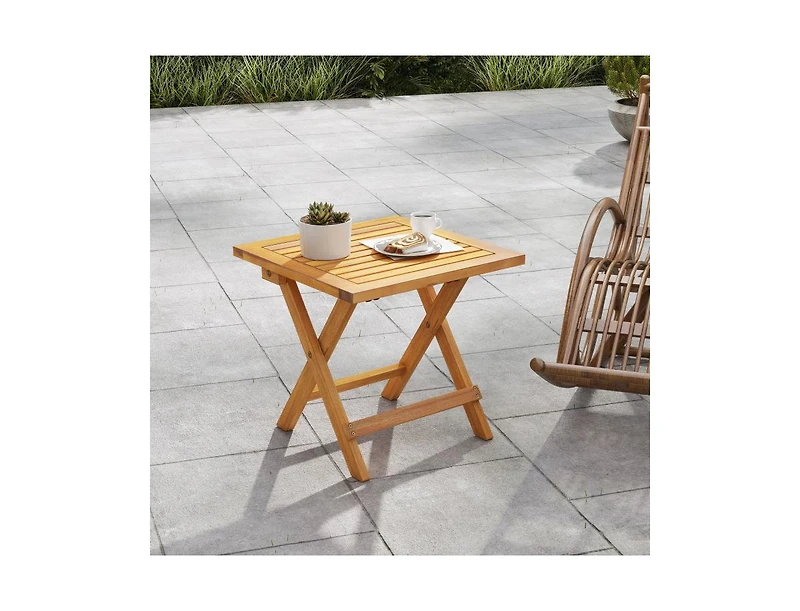 Slickblue Compact Outdoor Folding Side Table for Patio, Garden & Balcony
