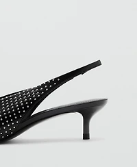 Mango Women's Rhinestone Heel Shoes