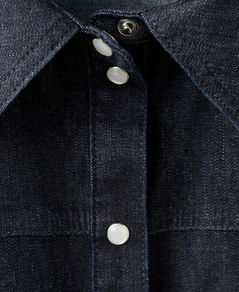 Mango Women's Seams Denim Shirt