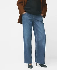Mango Women's Wide Leg Maternity Jeans