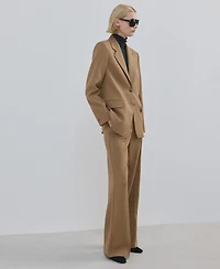 Mango Women's Straight Low-Rise Suit Pants