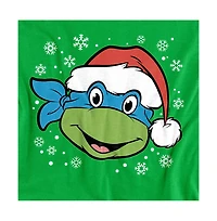 Teenage Mutant Ninja Turtles Men's Leonardo Christmas Hat T-Shirt