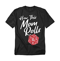 D&D Men's Dungeons Dragons Mother's Day How This Mom Rolls T-Shirt