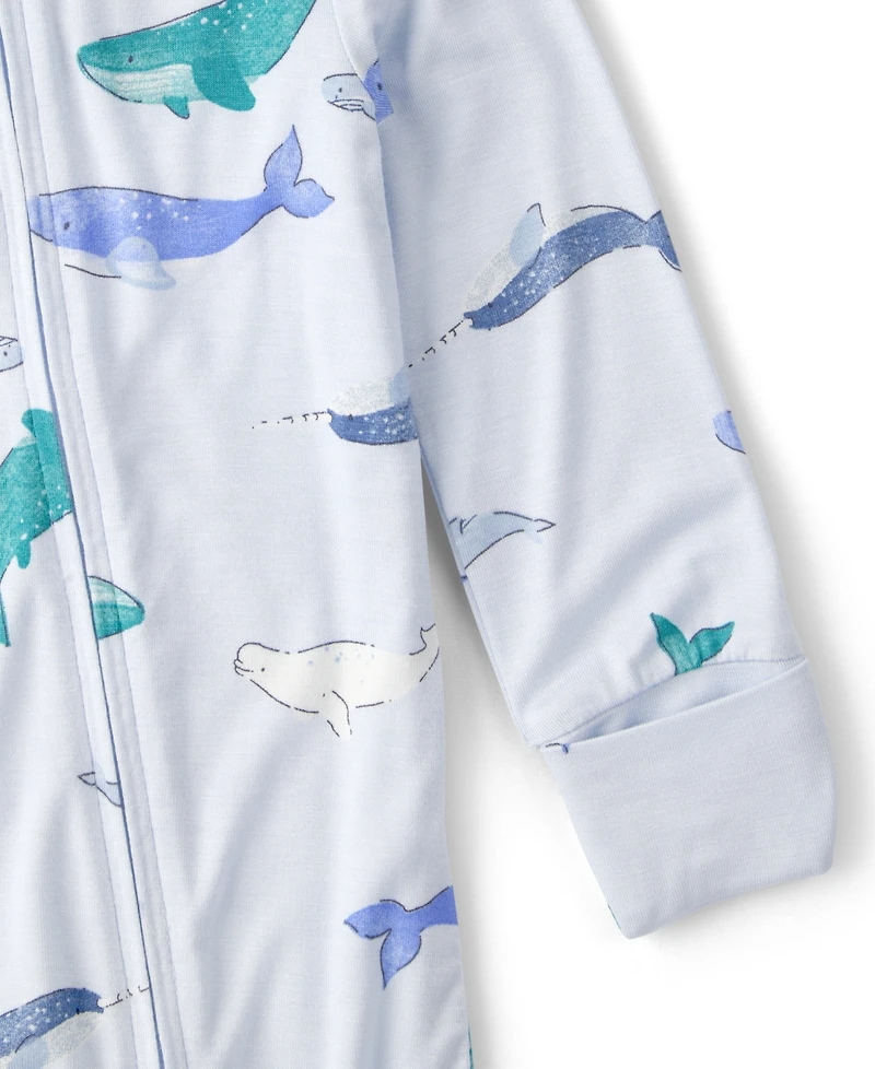 Carter's Baby Boys' PurelySoft Whale 2-Way Zip Snug Fit Sleep & Play Pajamas