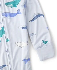 Carter's Baby Boys' PurelySoft Whale 2-Way Zip Snug Fit Sleep & Play Pajamas