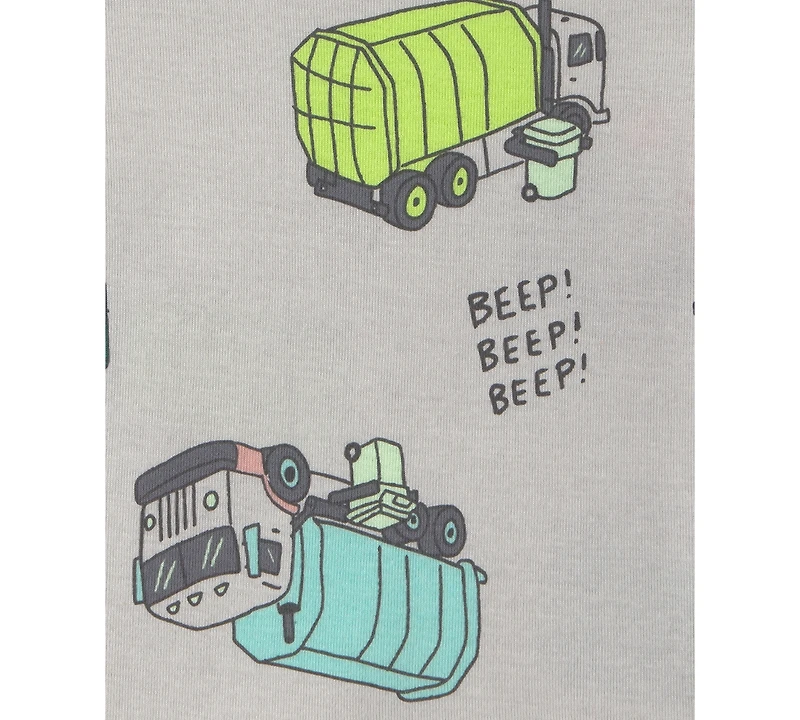 Carter's Boys' Toddler 2T-5T Short-Sleeve T-Shirt and Snug-Fit Shorts, 4-Piece Pajama Set