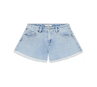 Guess Girls' 7-16 Rhinestone Denim Shorts