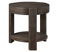 Ember 24" Wood Round End Table