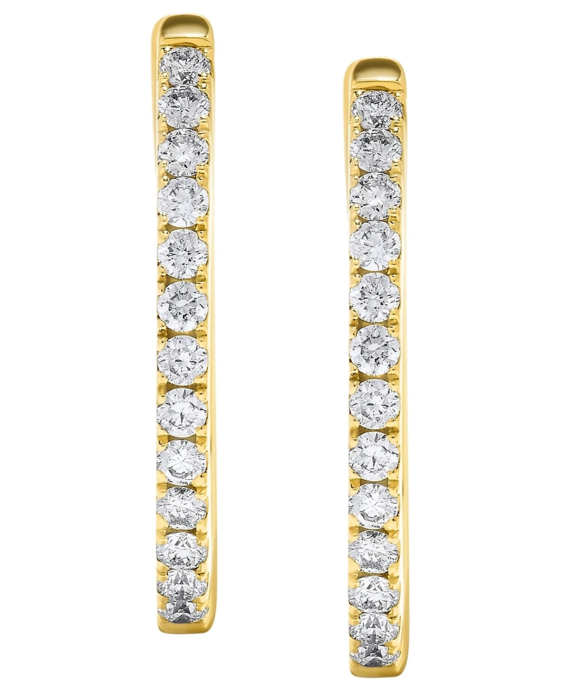 Macy's Diamond Hoop Earrings (1/3 ct. t.w.) in 14k Yellow Gold