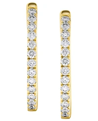 Macy's Diamond Hoop Earrings (1/3 ct. t.w.) in 14k Yellow Gold