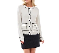 Tribal Women's Contrast Stitch Cardigan