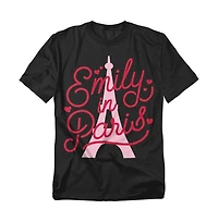Emily Paris Men's Hearts And Effiel Tower T-Shirt