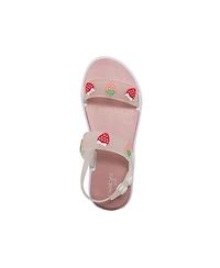 Bebe Girls Pcu sandal with strawberry charms