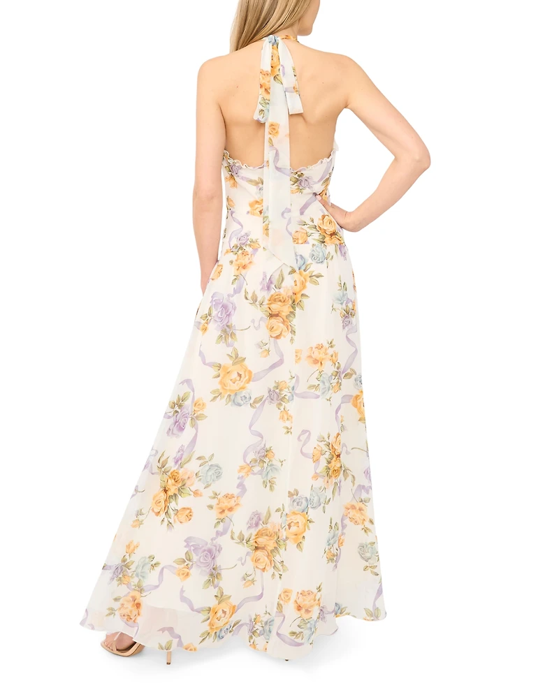 Parker Women's Sleeveless Ruffle Front Maxi Dress