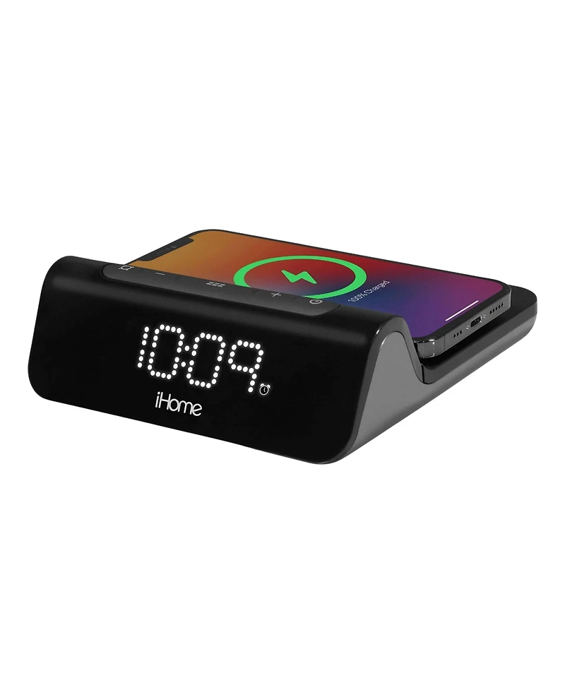 iHome iW23 Triple Charge Wireless Alarm Clock With Usb-a and Usb-c Charging