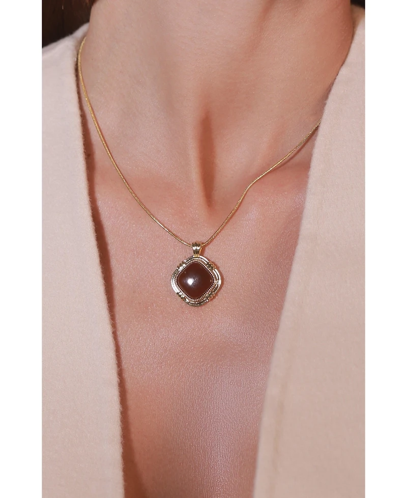 Retro Chic Agate Necklace