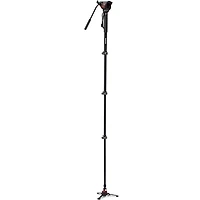 Manfrotto Xpro Monopod+ 4-Section Aluminum Monopod with Fluid Video Head