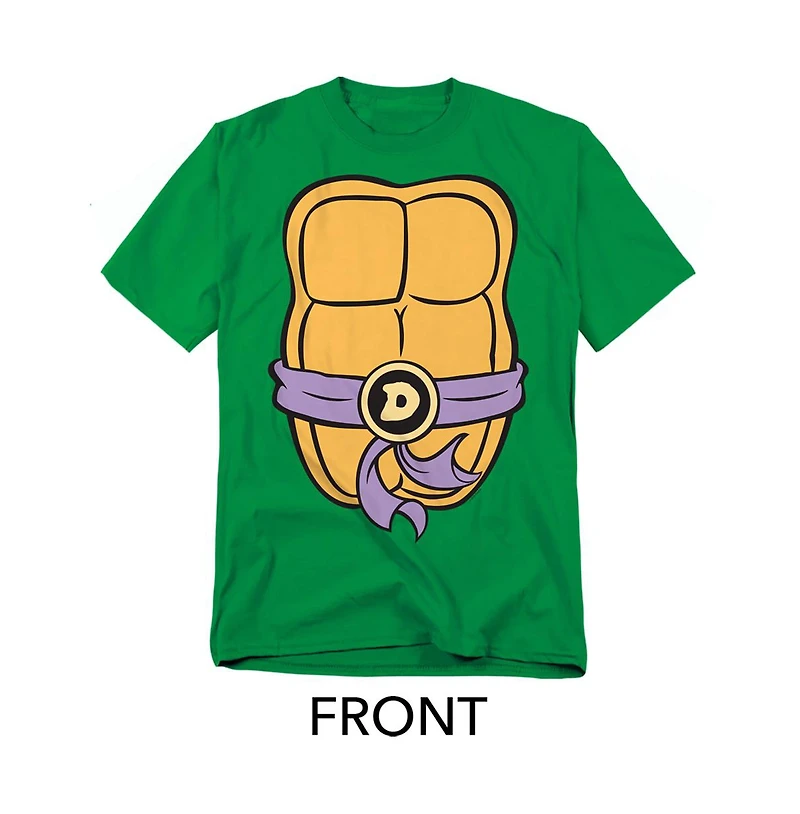 Teenage Mutant Ninja Turtles Men's Donatello Shell Front Back T-Shirt