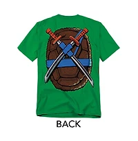 Teenage Mutant Ninja Turtles Men's Mayhem Leonardo Shell Front T-Shirt