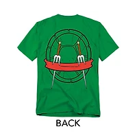 Teenage Mutant Ninja Turtles Men's Raphael Shell Front Back T-Shirt