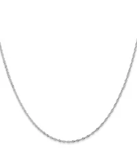 Curata Jewelry Solid 950 Platinum 1.1mm Singapore Chain Necklace 16 24 Inch