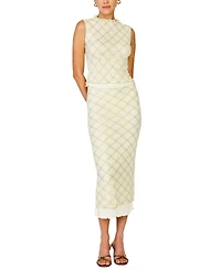 Line & Dot Women's Norelle Mock Neck Sleeveless Top