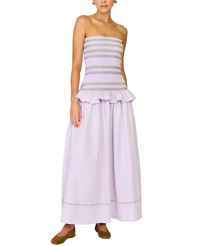 Line & Dot Women's Amnesia Strapless A-Line Maxi Dress