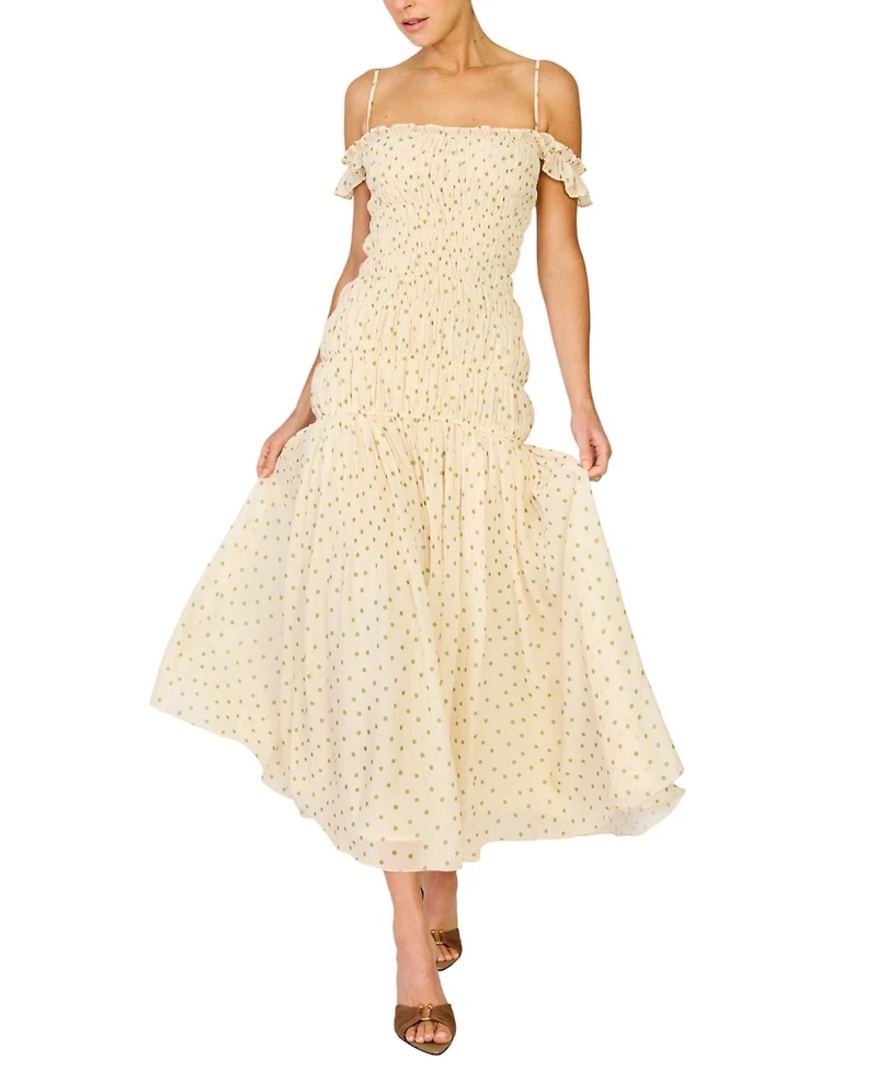 Line & Dot Women's Polka Print Maxi Dress