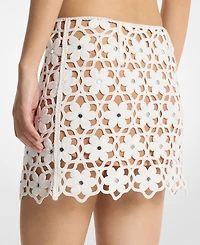 Michael Kors Women's Crochet A-Line Mini Skirt
